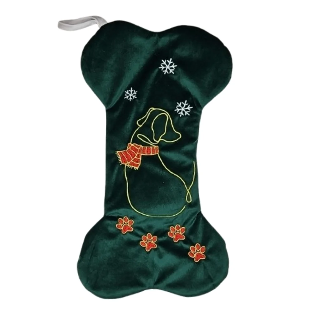 Green Dog Bone Shaped Pet Gift Bag
